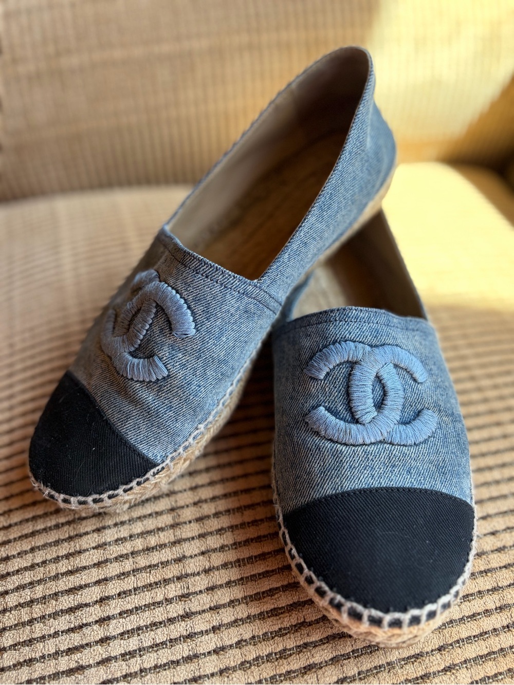 CHANEL Denim Espadrilles